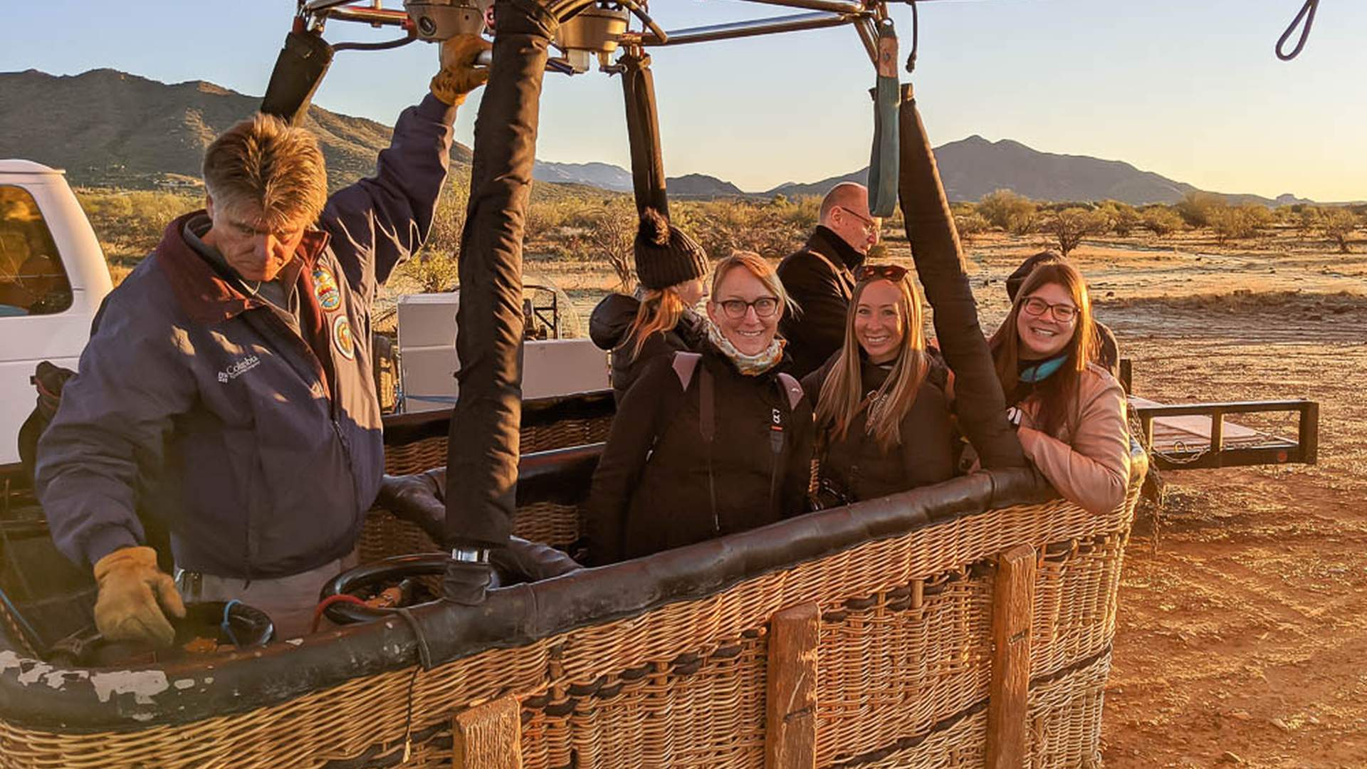 hot air balloon flight early morning sky therm